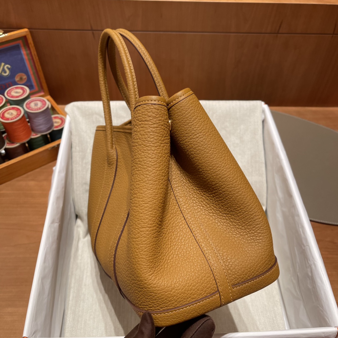 에르메스 가든파티30 골드브라운 네곤다 팔라듐